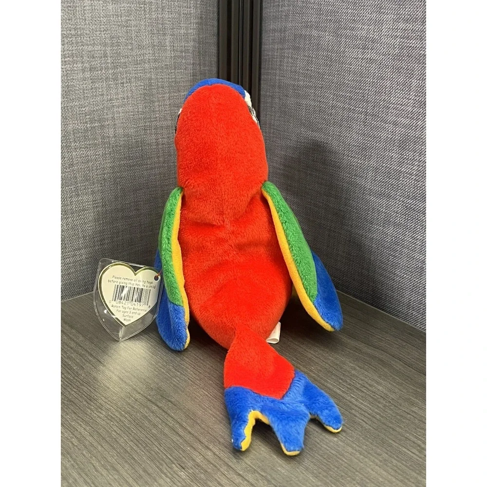 Ty 4197 Beanie Baby Jabber‎ The Parrot Tropical Bird Free Shipping New With Tags